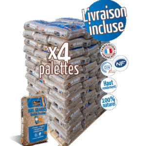 Palette de granulés WOODSTOCK de 15 Kg x 4 (264 sacs)